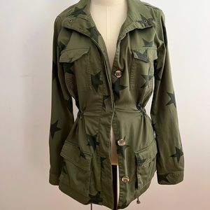 Knox Rose Green utility / military jacket with stars